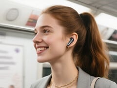 Os fones de ouvido sem fio MeloBuds N70 custam US$ 59,99. Na foto: uma imagem promocional dos fones. (Fonte da imagem: QCY)