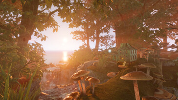 Uma imagem mostrando um ambiente em Smalland: Survive the Wilds.