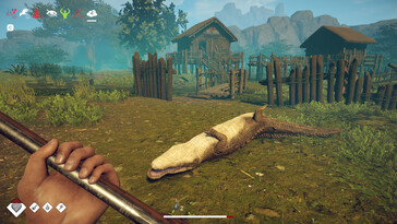 Uma imagem mostrando um crocodilo em Survival: Fountain of Youth.