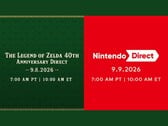 O 40º aniversário de The Legend of Zelda e as datas de anúncio do Nintendo Direct lado a lado