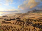 Uma imagem mostrando um exército em A Total War Saga: Troy, agora com 66% de desconto no Steam.