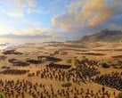 Uma imagem mostrando um exército em A Total War Saga: Troy, agora com 66% de desconto no Steam.