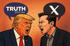 Trump e Musk agora estão difamando um ao outro em suas plataformas de redes sociais. (Fonte da imagem: AI generated)