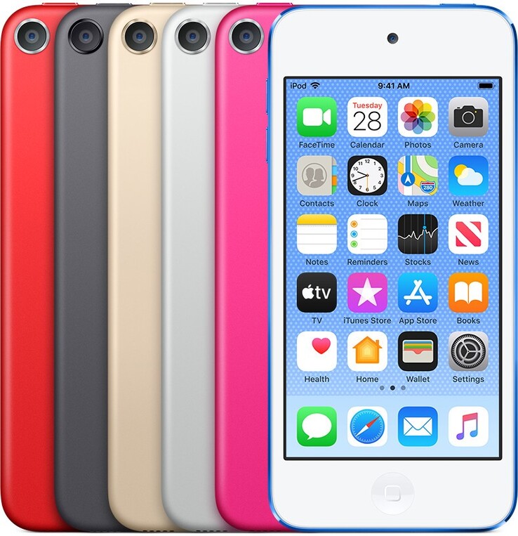 Um último olhar para trás em toda a gama de cores do iPod Touch. (Fonte: Apple)