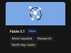Ficha técnica do Claude Fable 5.1 com um novo emblema