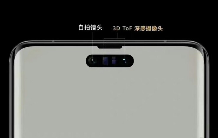 Algumas imagens vazadas podem mostrar a aparência do Mate 60 com uma tela no estilo Dynamic Island. (Fonte: technologydu, The Factory Manager's Classmate via Weibo)
