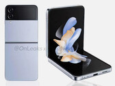 O Galaxy Z Flip4 será lançado em várias cores, não apenas nas quatro mostradas abaixo. (Fonte da imagem: @OnLeaks &amp; GizNext)