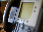 Um telefone fixo