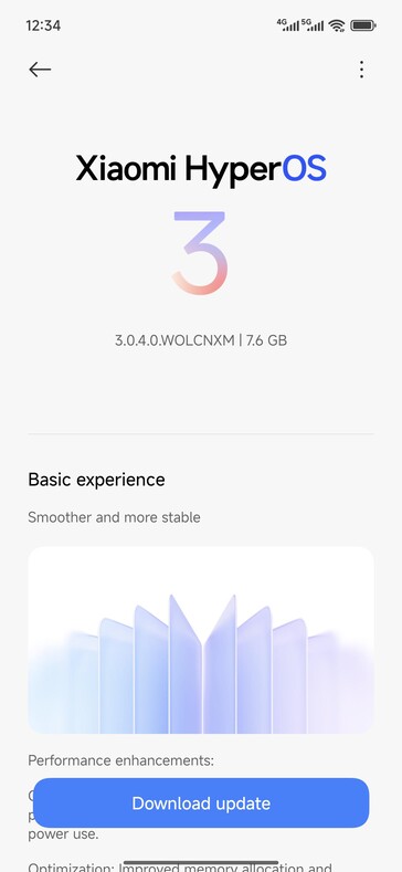 Atualização estável do HyperOS 3 para o Redmi Turbo 4 Pro. (Fonte da imagem: usuário do Reddit u/h3lione)