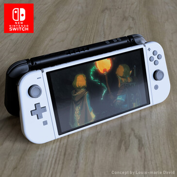 Novo console Nintendo Switch render. (Fonte da imagem: Louis-marie David/Shigeryu)