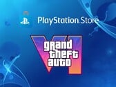 O banner da PlayStation Store com o logotipo do GTA 6 é mostrado