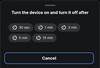 O novo recurso de temporizador único para o aplicativo Shelly Smart Control. (Fonte da imagem: aplicativo Shelly)