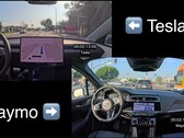 Tesla FSD 13 vs Waymo drive (Fonte da imagem: WholeMars/YT)