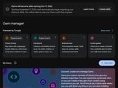 Captura de tela do gerenciador de Gems do Gemini mostrando o aviso de que os Gems estão se tornando habilidades