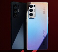 O Oppo Reno5 Pro+, fotografado, chegará em 24 de dezembro. (Fonte da imagem: Oppo via GSMArena)