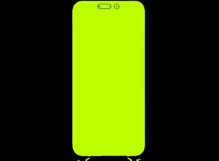 Alegado desenho do iPhone 14 Pro ou iPhone 14 Pro Max. (Fonte de imagem via 9To5Mac)