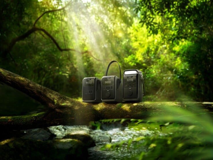 O EcoFlow Trail 200 DC, o Trail 300 DC e o Trail Plus 300 DC (da esquerda para a direita) (Fonte da imagem: EcoFlow)