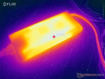 O novo adaptador CA é menor do que antes, mas pode ficar muito mais quente, acima de 54 °C, durante os jogos