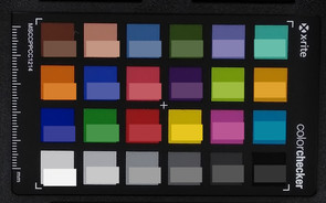 ColorChecker: The reference colors are located in the bottom half of each square.