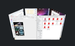 O efeito de cubo na visão geral da área de trabalho retorna com o Plasma 6 (fonte: KDE)