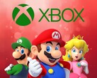 Mario e outros personagens da Nintendo abaixo do logotipo do Xbox (Fonte da imagem: Nintendo of America, Xbox gaming com edições)