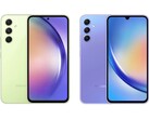 O Galaxy A54 e o Galaxy A34 serão um par colorido quando chegarem no próximo mês. (Fonte da imagem: WinFuture)