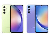 O Galaxy A54 e o Galaxy A34 serão um par colorido quando chegarem no próximo mês. (Fonte da imagem: WinFuture)