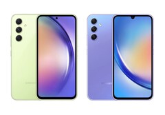 O Galaxy A54 e o Galaxy A34 serão um par colorido quando chegarem no próximo mês. (Fonte da imagem: WinFuture)