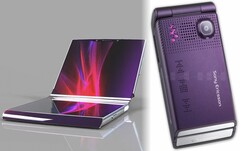 Um dispositivo compacto dobrável Sony Xperia poderia trazer de volta elementos de design de telefones como o Sony Ericsson W380. (Fonte da imagem: TechConfigurations/PhoneArena - editado)