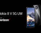 A Nokia apresenta o 8 V 5G UW. (Fonte: Nokia)