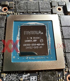 NVIDIA RTX 3090 com o molde GA102-250, repreendido como GA102-300. (Fonte da imagem: Hardwareluxx)