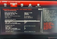 MSI Vector GP76 BIOS: PowerLimits