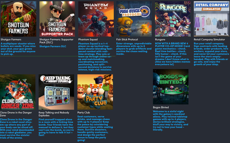 Todos os itens incluídos no pacote