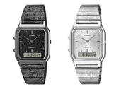 Da esquerda para a direita (na foto), o Casio x Liberty London AQ230EBLT-1A e o AQ230ELT-7A. (Fonte da imagem: Casio - editado)