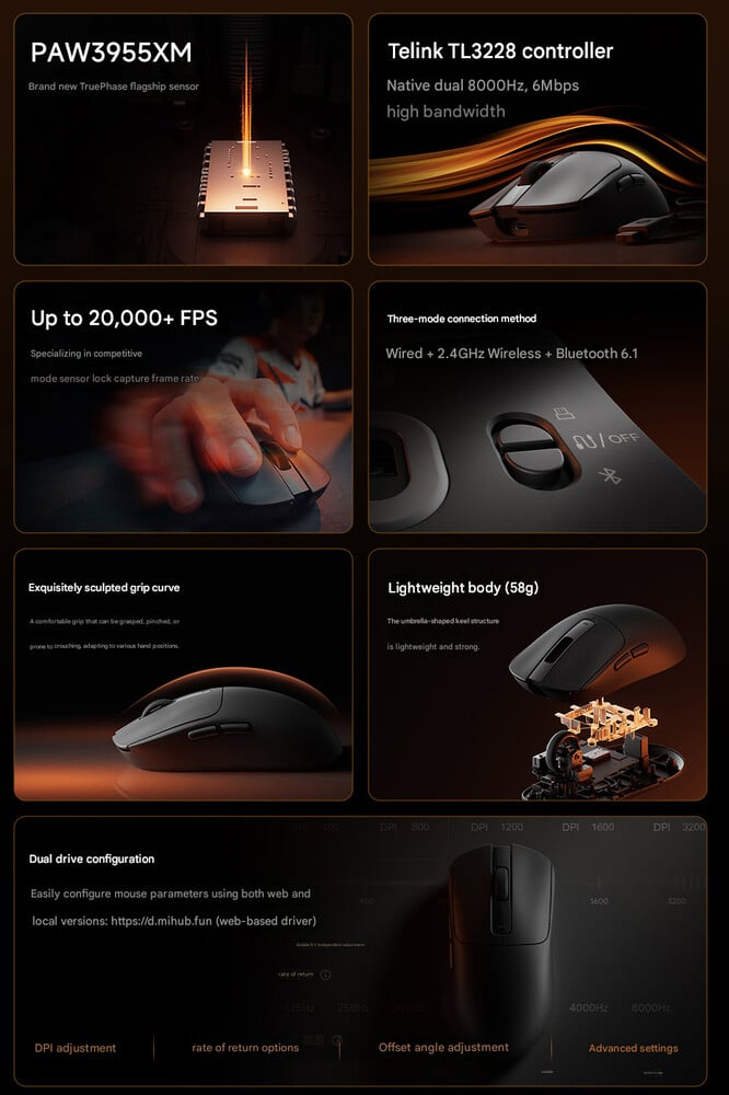 Principais destaques do Xiaomi Gaming Mouse 2 (tradução automática)