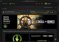 Baixando o pacote Nvidia GeForce Game Ready Driver 551.52 via GeForce Experience (Fonte: próprio)