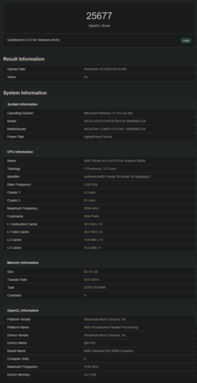 Ryzen AI 9 HX 470 Radeon 890M Geekbench listing (fonte da imagem: Geekbench)