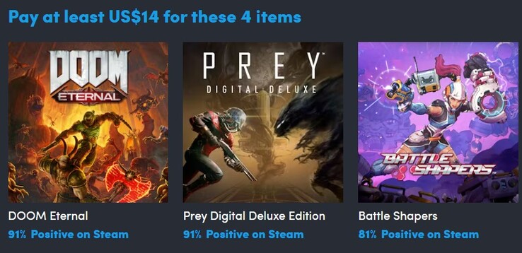 O primeiro nível do pacote Sci Fi Shooters contém um total de 4 itens