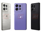 Há rumores de que a Motorola projetou o Edge 50 Pro em três cores de lançamento. (Fonte da imagem: Android Headlines)