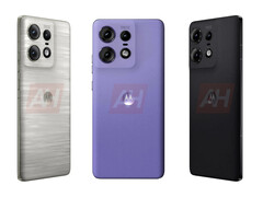 Há rumores de que a Motorola projetou o Edge 50 Pro em três cores de lançamento. (Fonte da imagem: Android Headlines)