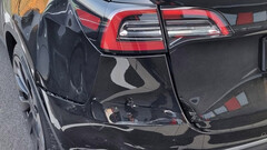 Modelo Y 012 da Giga Berlin já sofreu um acidente (imagem: Drive Tesla)