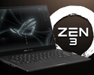 O fator Zen 3 ajuda a tornar o Asus ROG Flow X13 um poderoso laptop conversível. (Fonte da imagem: Asus/AMD - editado)