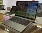 O Aspire Go 15 2026 apresenta um design leve e fino. Na foto: uma vista lateral do laptop.