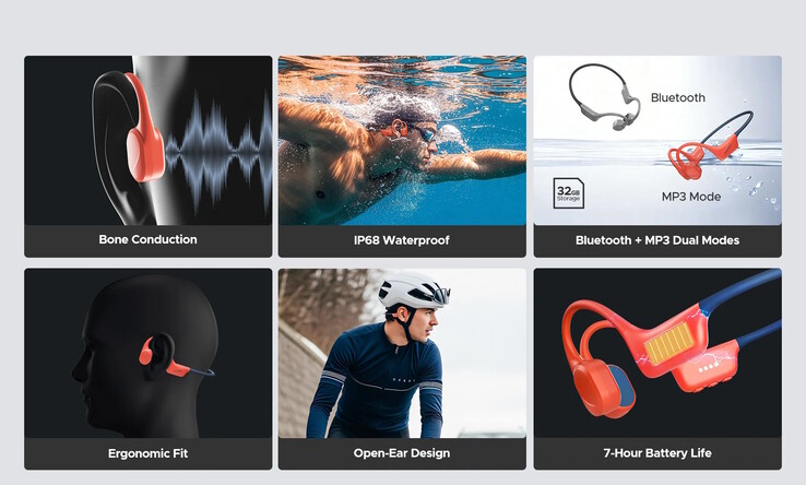 Esses fones de ouvido podem reproduzir músicas armazenadas localmente (Fonte da imagem: Doogee)