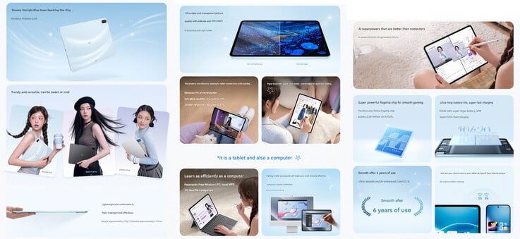 Especificações principais do Oppo Pad 6 (tradução automática)