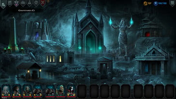 Uma imagem que mostra um ambiente em Iratus: Lord of the Dead.