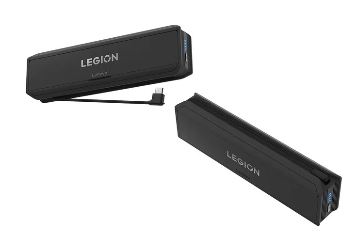 O Power Bank Legion Go 65W 12800mAh tem um cabo USB-C destacável. (Fonte da imagem: Lenovo)