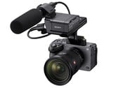 A Sony FX5 (ILME-FX5) vem com um suporte XLR para a instalação de microfones externos e acessórios.