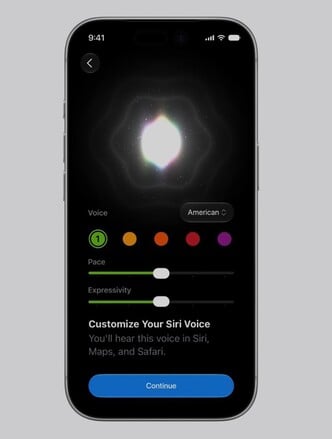 A voz da Siri pode ser personalizada nos iPhones mais novos.