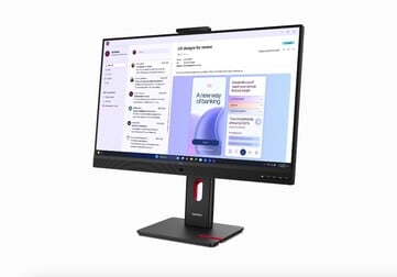 Vista frontal do novo monitor Lenovo ThinkVision T32UD.